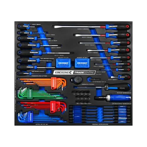 Kincrome Trade Centre 154 Piece Screwdriver & Fastening Eva Tray