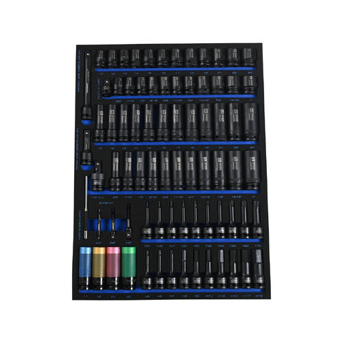 Kincrome TOOL ARMOUR 78 Piece LOK-ON Impact Sockets & Accessories EVA Tray