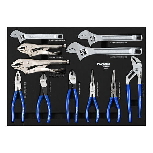 Kincrome CONTOUR 11 Piece Pliers & Wrenches EVA Tray
