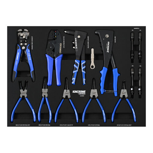 Kincrome CONTOUR 9 Piece Circlip Pliers & Riveters EVA Tray
