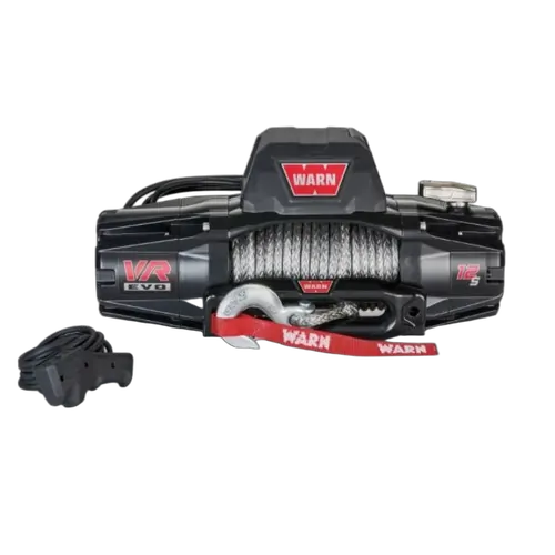 Warn 12V 12,000lb Recovery Winch with 27m Synthetic Rope w/ 2in1 Wireless Remote