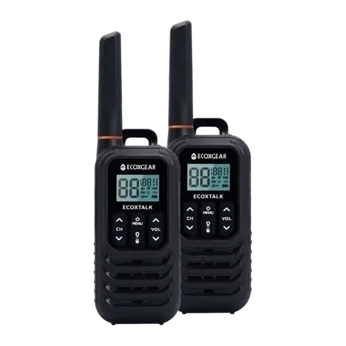 ECOXTALK EXG100 1-Watt IP54 Handheld UHF Radio Twin Pack (7km)