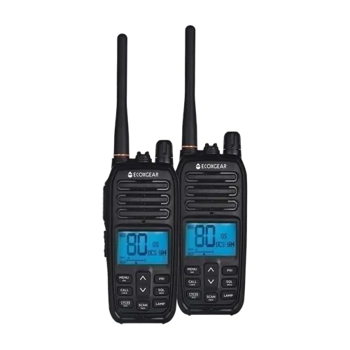 ECOXTALK EXG500 5-Watt Long Range IP67 Handheld UHF Radio Twin Pack (17km)