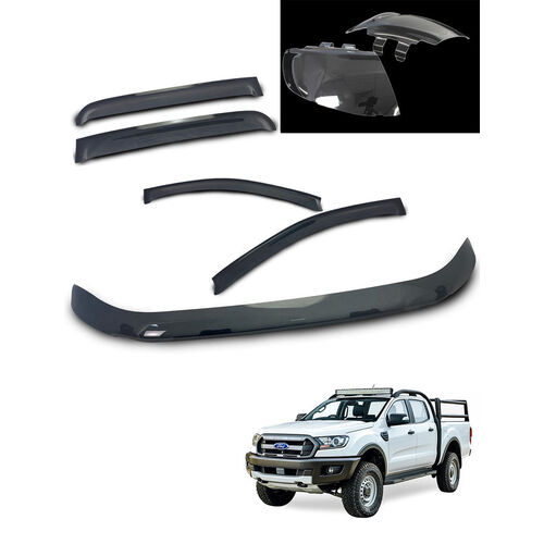 Sunland-Protection Bonnet protector, weathershields and headlight protects to suit - Ford Ranger Px Mkii 08/15 - On