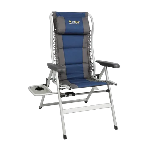 Oztrail Cascade Deluxe 8 Position Recliner Chair With Side Table