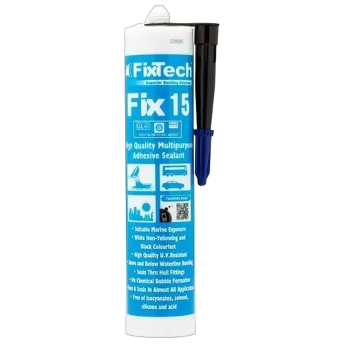 Fixtech Fix15 Multi-Purpose Adhesive Sealant Black 290ml Cartridge