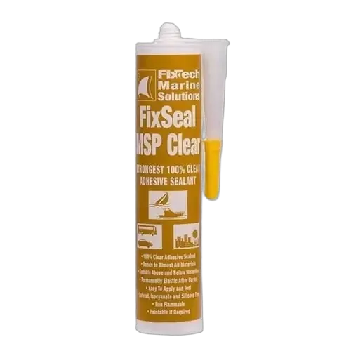 Fixtech Fixclear Multi-Purpose 100% Clear Adhesive Sealant 290ml Cartridge