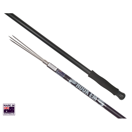 Hookem 3 Prong Flounder Spear - High Tensile Stainless Steel Head With Barbs - 1.6M