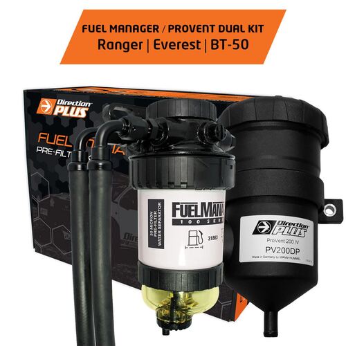 Fuel Manager Pre-Filter + ProVent Dual Kit Ranger 2011-2022 / Everest 2015-2022/ BT-50 2011-2020(FMPV661DPK)