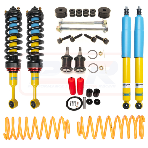 Performance Suspension Racing Bilstein 2-4/2" Budget Touring Lift Kit Standard Duty Front and Heavy Duty Rear with Red to suit Toyota Fortuner Gen 2 2