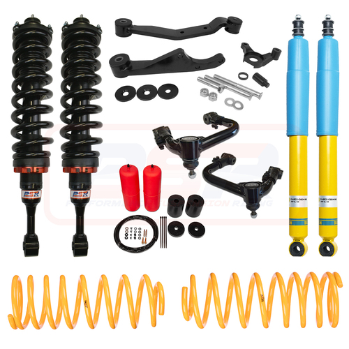 PSR TTG Shock Absorber PSR TTG / Bilstein 2-4/2" Touring Lift Kit Extra Heavy Duty Front and Heavy Duty Rear with Red to suit Toyota Fortuner Gen 2 20