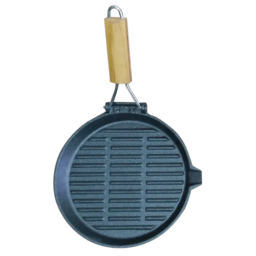 Supex Round Folding Handle Frypan Pre Seasoned - 240 mm Dia.