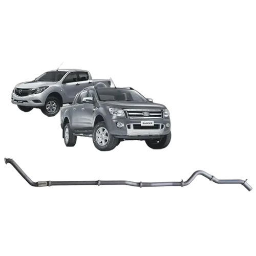 Redback Exhaust For Ford Ranger 2011-09/2016 Including MKII ZSD-532 3.2 Litre No Catalytic Converter - Pipe Only