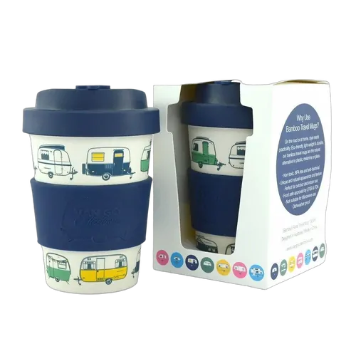 Van Go Collections Bamboo Travel Mug 300ml The Iconic Collection Navy Blue