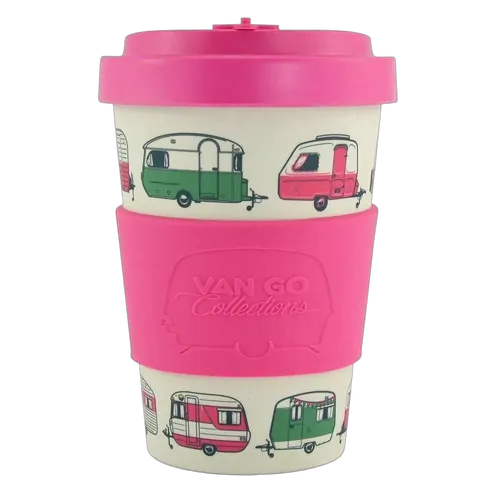 Van Go Collections Bamboo Travel Mug 400ml The Iconic Collection Vintage Pink