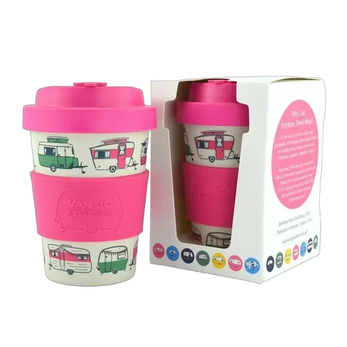 Van Go Collections Van Go Collections Bamboo Travel Mug 300ml The Iconic Collection Vintage Pink
