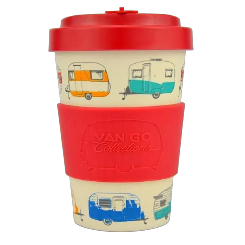 Van Go Collections Bamboo Travel Mug 400ml Van Go Collections 'Spring' Red