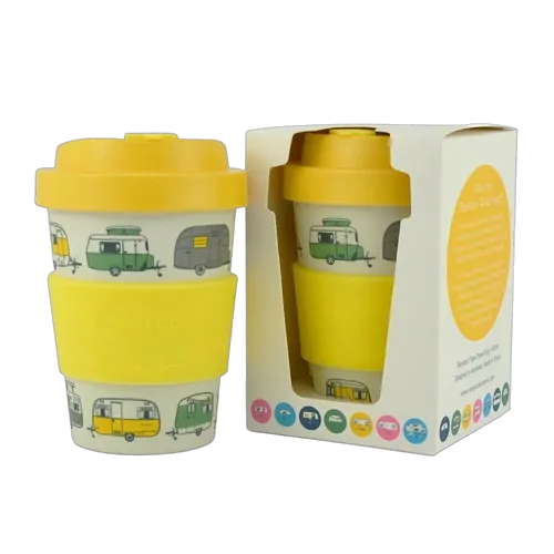 Van Go Collections Bamboo Travel Mug 300ml The Iconic Collection Pale Yellow