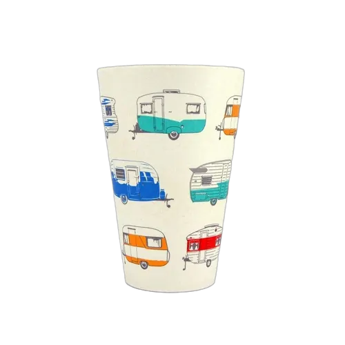 Van Go Collections Bamboo Tumbler 400ml Seasonal Collection Coloured Caravans