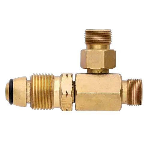 Gasmate Adaptor 90deg POL - Twin 3/8in LH BSP