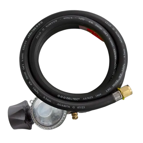 REGULATOR & HOSE - 1500MM - LCC27 TO 5/8" UNF (3/8" SAE)