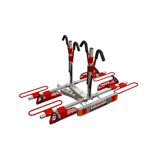 Gripsport GS4+ 4-Bike Tow Bar Rack With Light Assembly Standard Hitch 7Pin Flat