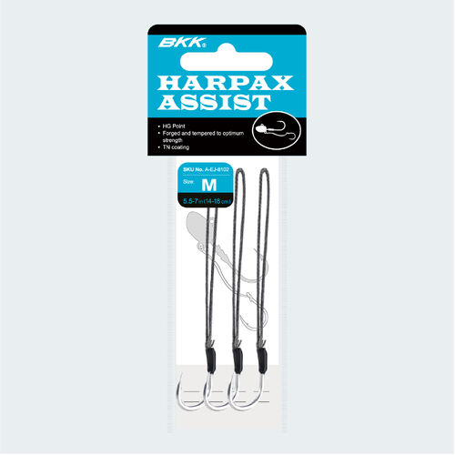 BKK Harpax Assist Hook - 5.5-7in (14-18cm) - 3 Per Pack