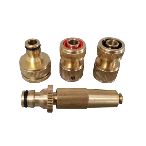 Supex Brass Hose Fitting Set Suits 12mm 4 PC
