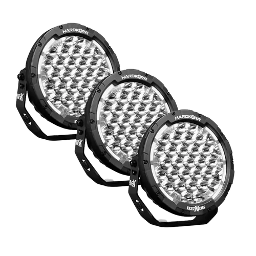 BZR-X Series 9" LED Driving Lights (3 Pack w/Harness)