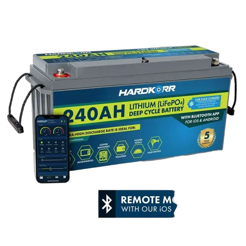 Hardkorr 240Ah Cold Climate Lithium (LiFePO4) Deep Cycle Battery w/Bluetooth