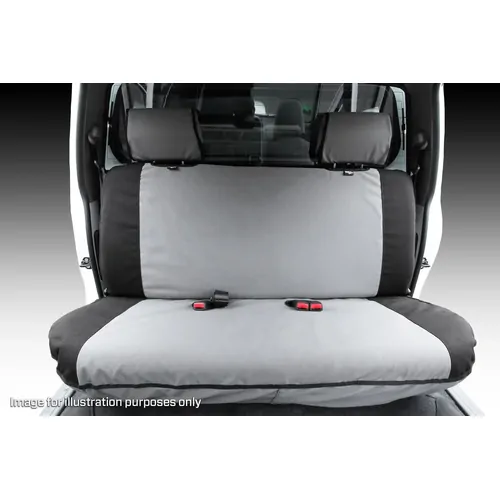 MSA Rear & Dual Cab Full Width Bench (3 Head Rests) - MSA Premium Canvas Seat Cover To Suit Toyota Hilux - 7Th Gen Sr Single, Extra & Dual Cab 11/13 T