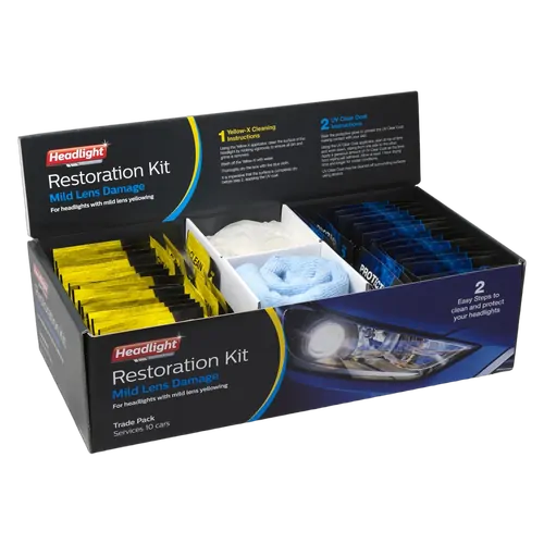 Headlight Restoration Kit - Trade Pack For Mild Damage (10 Vehicles)