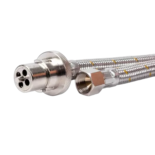 Companion Bayonet - 3/8" SAEF Braided Gas Hose 1200mm