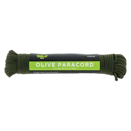 Hulk 4x4 Hulk Paracord Olive 30M High Strength Blend 88Kgs Load