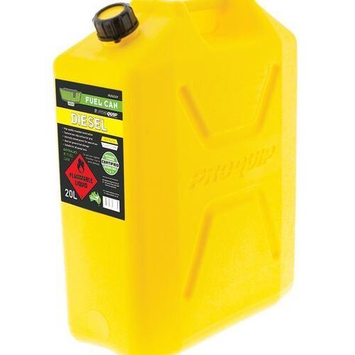 Hulk 4x4 Fast Flow Plastic Fuel Can 20Lt Diesel Yellow