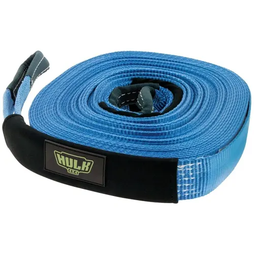 Hulk 4x4 Winch Extention Strap 5000Kg 100% Polyester Blue 50Mm X 20M