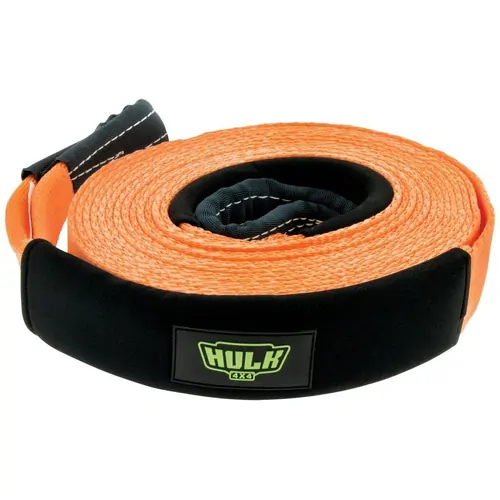 Hulk 4x4 Snatch Strap 8,000Kg 100% Nylon Orange 60Mm X 9M