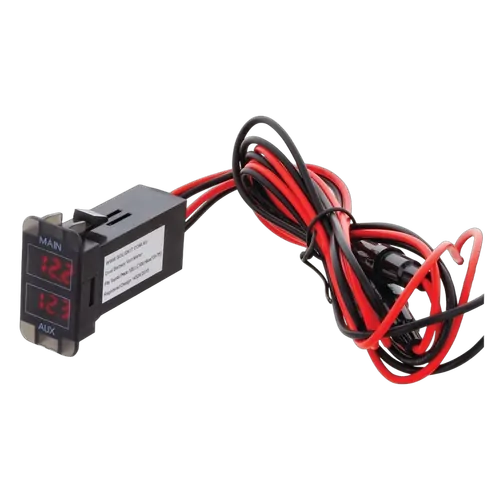Hulk 4x4 Dual Battery Voltmeter Early To Suit Toyota Red Led
