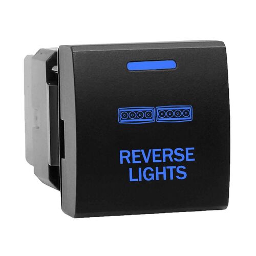 Hulk 4x4 Switch Push Button On/Off 12V Reverse Lght to suit Prado 150 Series 2017 On Blue Illum
