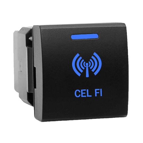 Hulk 4x4 Switch Push Button On/Off 12V Cel Fi to suit Prado 150 Series 2017 On Blue Illum