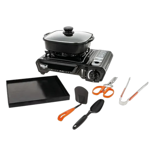 Hulk 4x4 Portable Gas Stove Mega Kit Inc Pot, Lid, Tools & Case