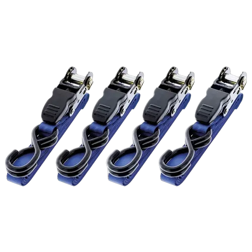 Hulk 4x4 Pkt 4 Ratchet Tie Down 4.5M 270Kg Lashing 25Mm Blue
