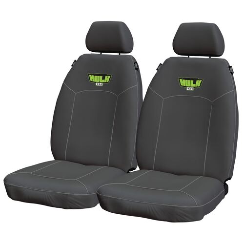 Hulk 4x4 Universal Hd Canvas Seat Cover Grey Fronts