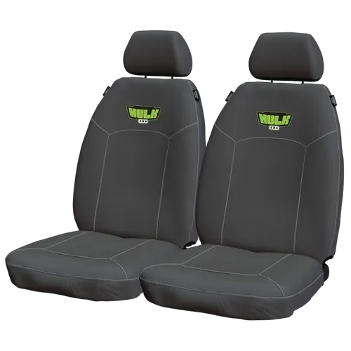 Hulk 4x4 Universal Hd Canvas Seat Cover Grey Fronts