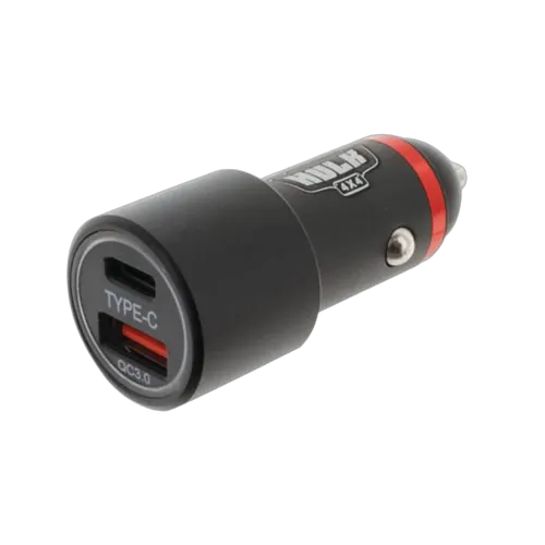 Dual Usb In Car Socket Charger For Usb Type C & Qc3.0