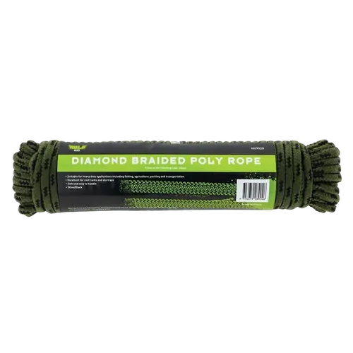 Hulk 4x4 Rope 30M Olive/Black Extra Strong Working Load 66Kg
