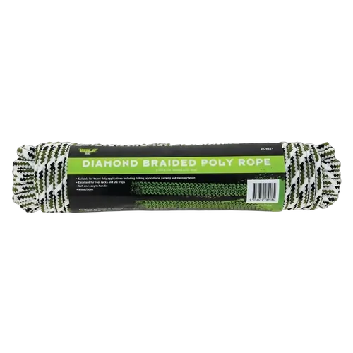 Hulk 4x4 Rope 30M White/Olive Extra Strong Rope 66Kgs Load