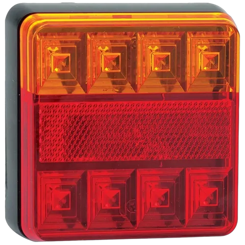 Hulk 4x4 Pkt 2 Led Stop/Tail/Indic Lamp 12V With Reflex Reflector