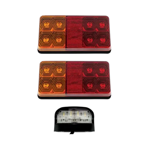 Hulk 4x4 Trailer Lmp Kit Incl 2Xhu9645B W/5M Lead, Lic Plte Lmp, 7 Pin