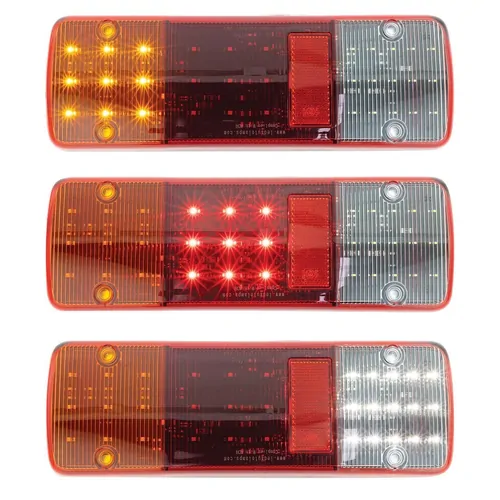Hulk 4x4 Pkt 2 Led Stop/Tail/Ind/Rev Lamp 12/24V To Suit Landcruiser Retro